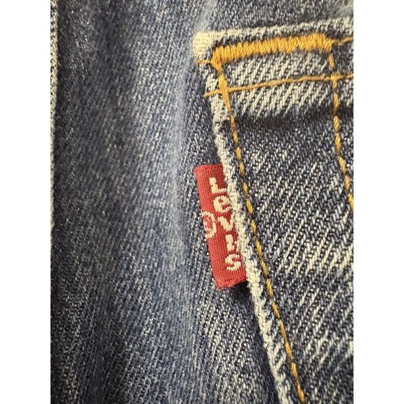 Levi's 501 Mens 35x30 Straight Leg Button Fly Jeans Blue Denim - Picture 8 of 9